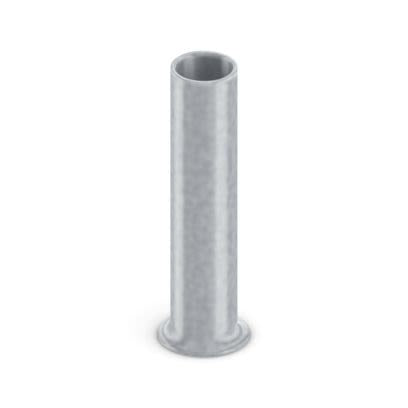 Phoenix Contact Uninsulated Bootlace Ferrule, 10 mm Pin Length, 2.2 mm Pin Diameter, Silver to 14 AWG Wire Size