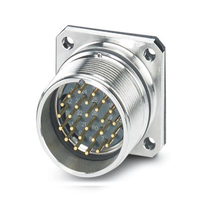 Phoenix Contact Circular Connector, 26 Contacts, Front, M27 Connector, Plug, Male, IP67, HC Series