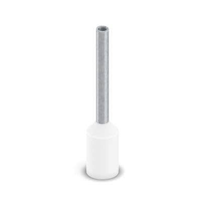 Phoenix Contact, Ferrule A Insulated Bootlace Ferrule, 16 mm Pin Length, 1.1 mm Pin Diameter, White to 20 AWG Wire Size