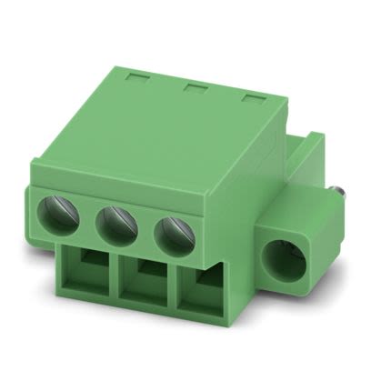 Phoenix Contact 5/..-STF, FRONT-MSTB 2 Series Pluggable Terminal Block, 3-Contact, 5 mm Pitch, 1 Row, 1779657