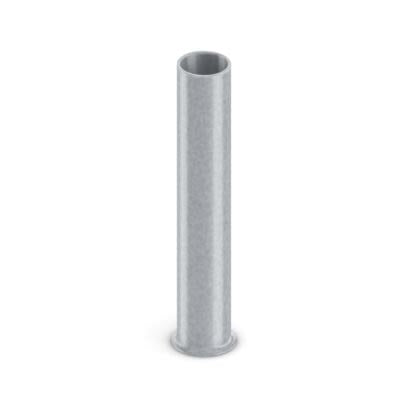 Phoenix Contact, Ferrule A Insulated Bootlace Ferrule, 20 mm Pin Length, 3.5 mm Pin Diameter, Silver to 10 AWG Wire Size