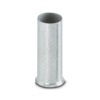 Phoenix Contact, A 25 -20 Ferrule, 20 mm Pin Length, 7.3 mm Pin Diameter, Silver to 4 AWG Wire Size