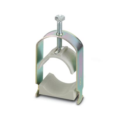 Phoenix Contact Silver Steel Cable Clamp, 56 mm Max. Bundle Clip-On 145 mm 64mm