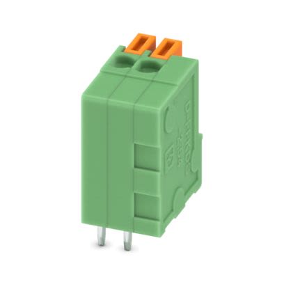 Phoenix Contact PCB Terminal Block, 2-Contact, 2.54 mm Pitch, Wave Soldering Mount, 1 Row