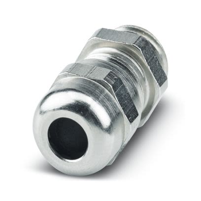 Phoenix Contact Silver Nickel Plated Brass Cable Gland, M12 x 1.5 Thread, 3 mm min., 6.5 mm max., IP68, IP69, IP66