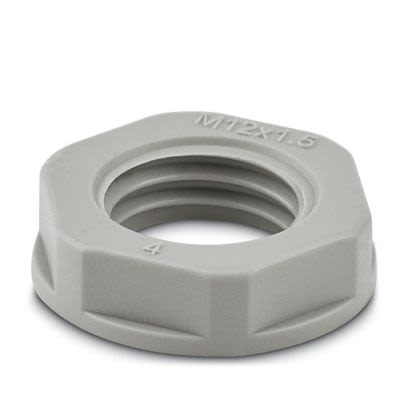 Phoenix Contact Silver, Grey Polyamide Cable Gland Locknut, M12 Thread