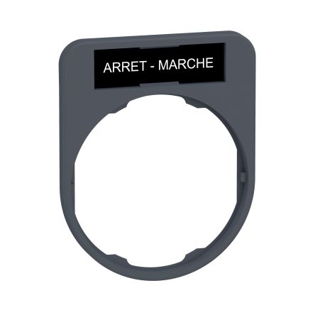 Schneider Electric Legend Plate for Use with Push Button, Pre-printed "White ARRET-MARCHE on 1 Black Side, 1 Red Side