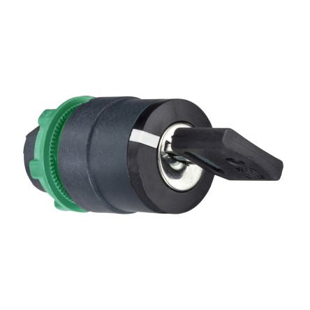 Schneider Electric Harmony XB5 Series 3 Position Selector Switch Head, 22.5 mm Cutout, Black Handle, IP67, IP66, IP69,