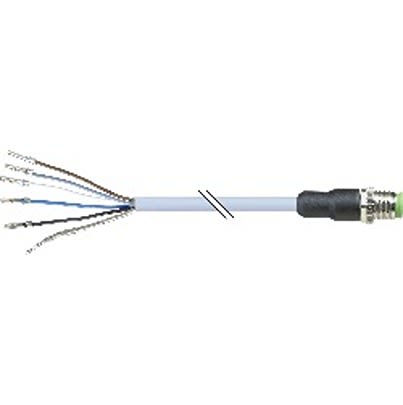 B&R Male 5 way Straight to 5 way Unterminated Actuator/Sensor Cable, 10 m
