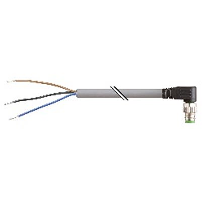 B&R Male 3 way Right Angle to 4 way Unterminated Actuator/Sensor Cable, 2 m