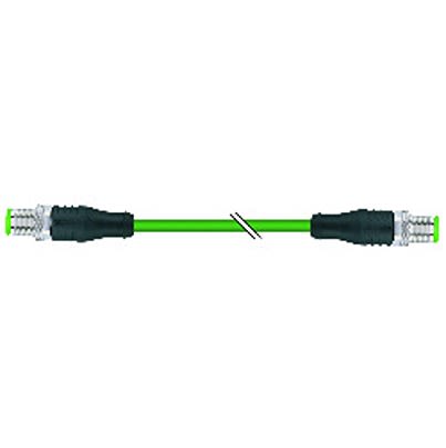 B&R Male 4 way Straight to Male 4 way Straight Actuator/Sensor Cable, 2 m