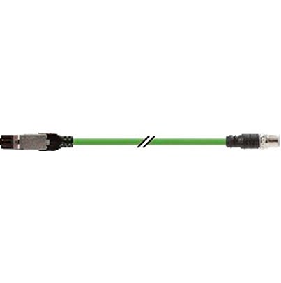 B&R Male 4 way Straight to Male 4 way Straight Actuator/Sensor Cable, 15 m