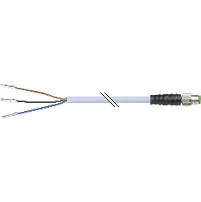 B&R Male 3 way Straight to 4 way Unterminated Actuator/Sensor Cable, 2 m
