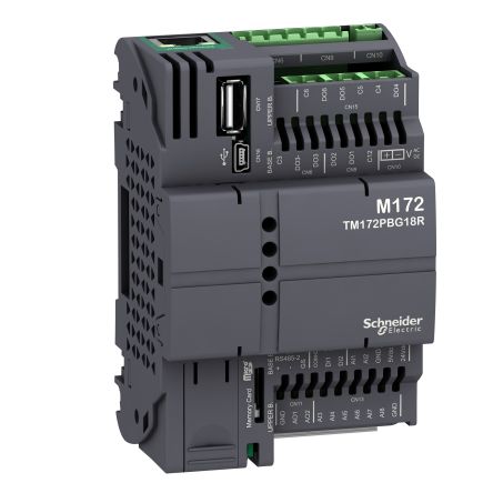 Schneider Electric TM172 Series Logic Controller, Relay Output, 10-Input, Digital, Analogue Input