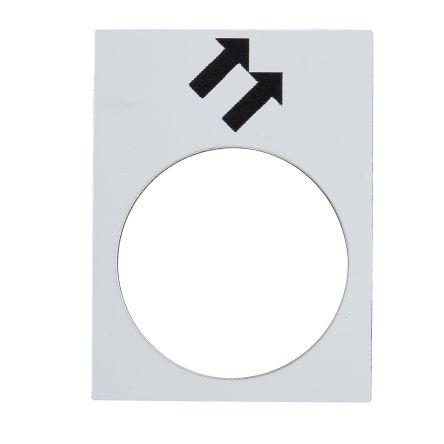 Schneider Electric Legend for Use with XACM, XACB, Pre-printed "Black forward, Fast on White Background (Vertical