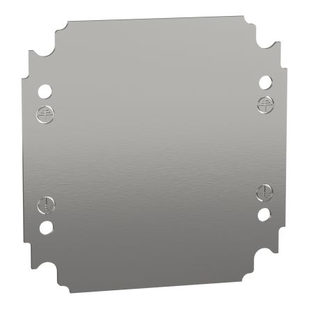 Schneider Electric Galvanised Steel Plain Mounting Plate, 150mm W, 150 mm L for Use with Thalassa, Panelset