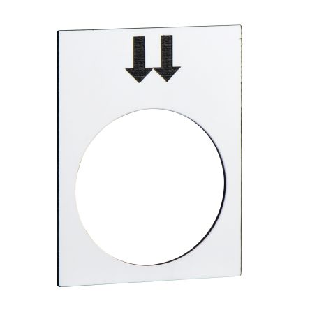Schneider Electric Legend for Use with XACB, XACM, XACA, Pre-printed "Fast on White Background (Horizontal Mounting),