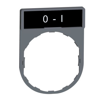 Schneider Electric Legend for Use with Harmony XB4, Harmony XB5, Pre-printed "1 Red Side Background, White O-I on 1