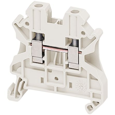 Schneider Electric NSYTRV42WH Linergy Series Terminal Block White, 4mm², 1-Level, Screw, CSA