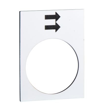 Schneider Electric Legend for Use with XACA, XACB, XACM, Pre-printed "Fast on White Background (Horizontal Mounting),