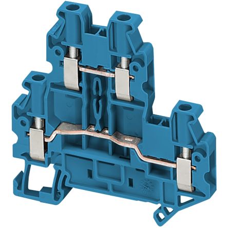 Schneider Electric NSYTRV24DBL Linergy Series Terminal Block Blue, 2.5mm², 2-Level, Screw, CSA