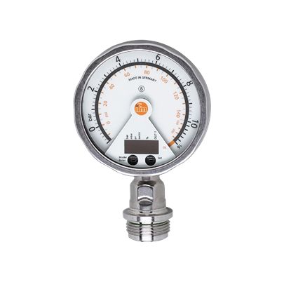 ifm electronic PG27 Series Pressure Sensor, 4 to 20 mA, NPN/PNP Output -1 bar 10 bar, Relative Pressure, Vacuum Reading