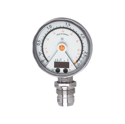 ifm electronic PG28 Series Industrial Pressure Sensor, NPN/PNP, 4 to 20 mA Output -0.124 bar 2.5 bar, Vacuum, Relative