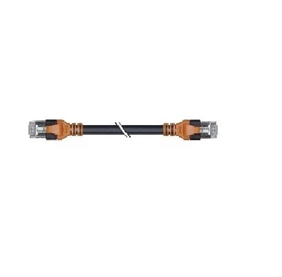 B&R RJ45, 2 m Ethernet Cable, Green, Black RAL 9005 Unscreened Polyvinyl Chloride Sheath