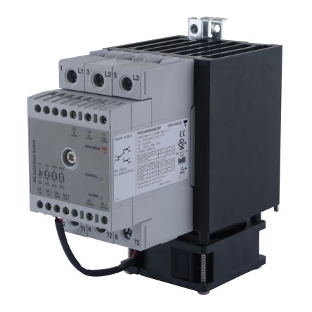 Carlo Gavazzi RGC Series 3-Phase Solid State Relay, 65 A Load, DIN Rail Mount, 660 V ac/dc Load, 275V ac/dc Control