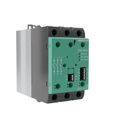 Gefran GRZ-H Series Industrial Mount Solid State Relays, 25 A Load, DIN Rail Mount, 600 V ac Load, 260V ac Control