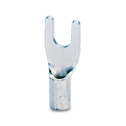 Phoenix Contact, C-FC Uninsulated Fork Terminal, 20 AWG to 17 AWG, M3.5 Stud Size Polyamide, Silver