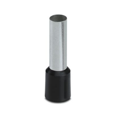 Phoenix Contact, AI 25-22 BK Insulated Ferrule, 22 mm Pin Length, 7.3 mm Pin Diameter, Black to 4 AWG Wire Size