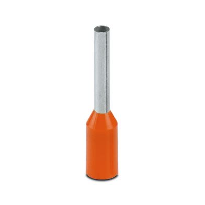 Phoenix Contact Insulated Ferrule, 8 mm Pin Length, 1.1 mm Pin Diameter, Orange to 20 AWG Wire Size
