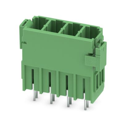 Phoenix Contact PCV 5/..-GF Series Solder PCB Header, 4 Contact(s), 7.62 mm Pitch, 1 Row, Shrouded