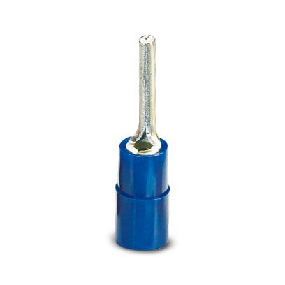Phoenix Contact Hooked Insulated Lug 23.5 mm Blade Length, 14 AWG to 16 AWG, Blue