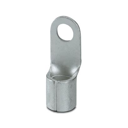 Phoenix Contact, C-RC 25/M6 Uninsulated Ring Terminal, M6 Stud Size 4 AWG 4 AWG Wire Size, Silver