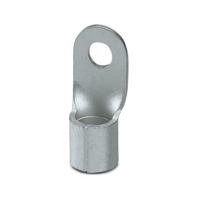 Phoenix Contact, C-RC 35/M6 Uninsulated Ring Terminal, M6 Stud Size 2 AWG 2 AWG Wire Size, Silver