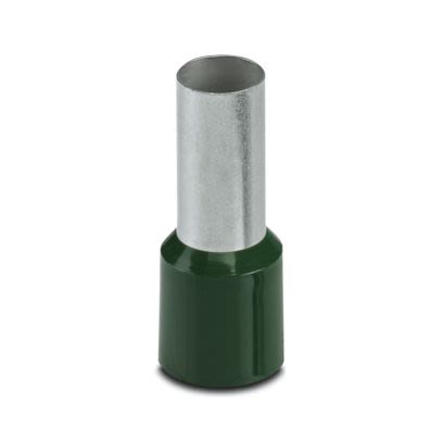 Phoenix Contact Insulated Ferrule, 20 mm Pin Length, 10.3 mm Pin Diameter, Green to 1 AWG Wire Size