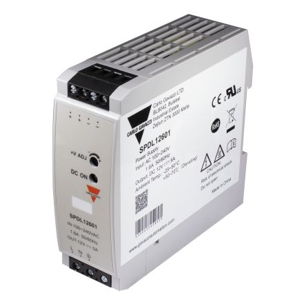 Carlo Gavazzi Switching Power Supply, SPDL12601 12V, 10A, 60 W, Input 100V to 240V dc
