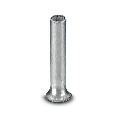 Phoenix Contact Ferrule, 6 mm Pin Length, 1.4 mm Pin Diameter, Silver to 18 AWG Wire Size