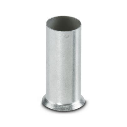 Phoenix Contact Ferrule, 20 mm Pin Length, 8.3 mm Pin Diameter, Silver to 2 AWG Wire Size