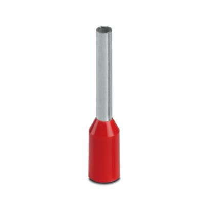 Phoenix Contact, AI 1 -10 RD Insulated Ferrule, 10 mm Pin Length, 1.5 mm Pin Diameter, Red to 18 AWG Wire Size