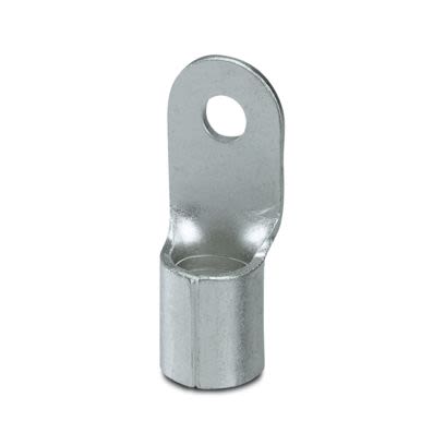Phoenix Contact, C-RC 50/M6 Uninsulated Ring Terminal, M6 Stud Size 1 AWG 1 AWG Wire Size, Silver