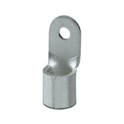 Phoenix Contact, C-RC 120/M8 Uninsulated Ring Terminal, M8 Stud Size 4 AWG 4 AWG Wire Size, Silver
