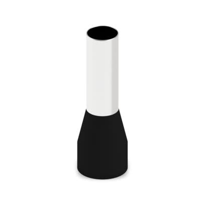 Phoenix Contact, AI 25-18 BK Insulated Ferrule, 18 mm Pin Length, 7.3 mm Pin Diameter, Black to 4 AWG Wire Size