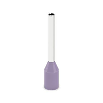 Phoenix Contact Insulated Ferrule, 8 mm Pin Length, 0.8 mm Pin Diameter, Violet to 24 AWG Wire Size