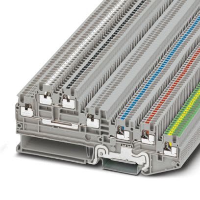 Phoenix Contact 1099906 DIN Rail Terminal Block Grey, 0.14mm², 1.5 mm², 1-Level, Push-in