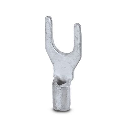 Phoenix Contact, C-FC Uninsulated Fork Terminal, 20 AWG to 17 AWG, M4 Stud Size, Silver
