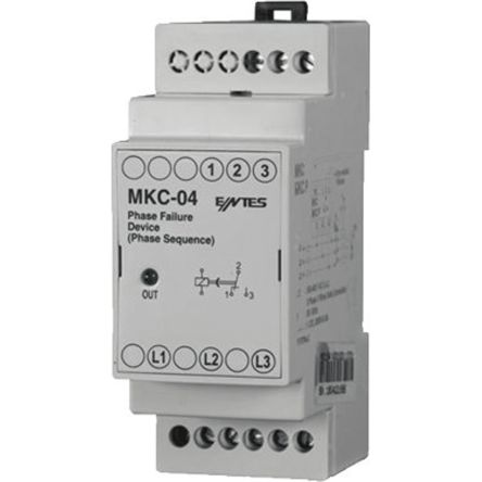 ENTES Phase/Voltage Monitoring Relays, 3 Phase, 1 CO, Rail, DIN Rail