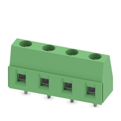 Phoenix Contact PCB Terminal Block, 4-Contact, 7.5 mm Pitch, Wave Soldering Mount, 1 Row